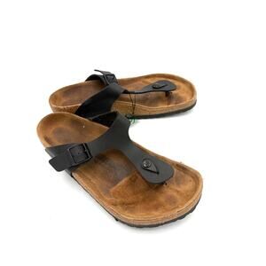 black Birkenstock Gizeh Leather sandal, 42 Womens 11